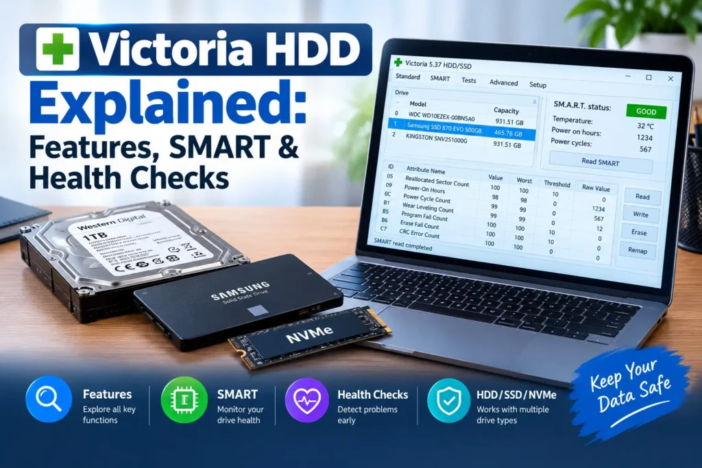 Victoria HDD Explained: Features, SMART & Health Checks